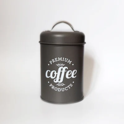COFFEE gray Нержавеющая сталь Герметичные банки для хранения чая Caddy двойная крышка канистра коробка сахара конфеты кофе еда Канистра закуска бак - Цвет: COFFEE gray