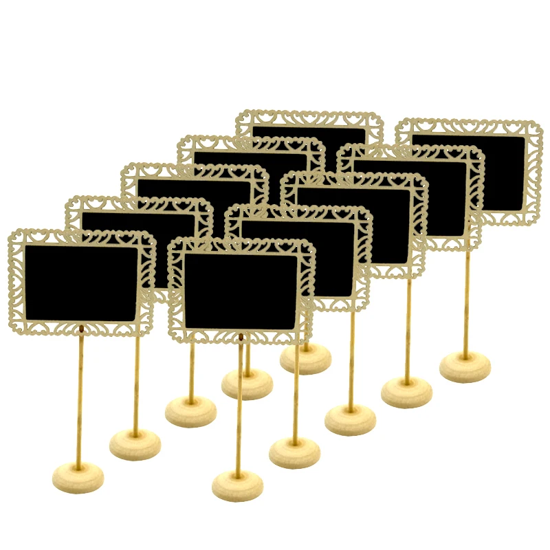

10pcs/lot Small Blackboard Chalkboard Office Wooden Message Labels Holder Clip Decorative Board