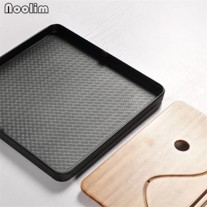 Бамбуковый поднос для чая с дренажной доской хранения воды креативный держатель