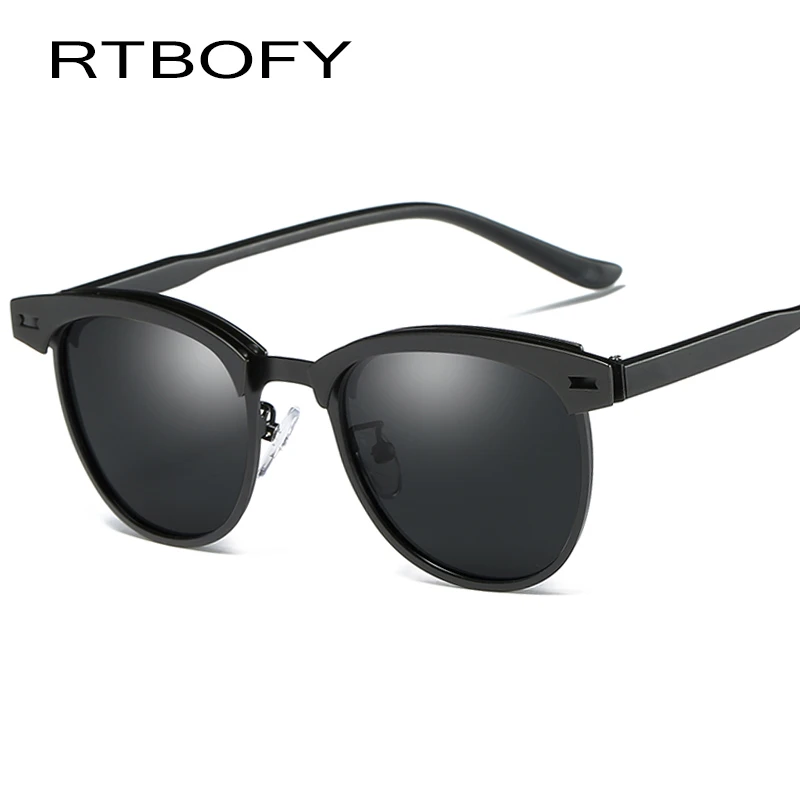 RTBOFY 2018 новые брендовые поляризованные солнцезащитные очки мужские черные в