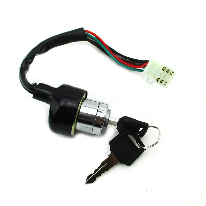 XLJOY 6 wire Pin On Lock переключатель ключа зажигания + 2 для Meerkat Kazuma 50cc 70cc 90cc 110cc 125cc ATV Quad 4