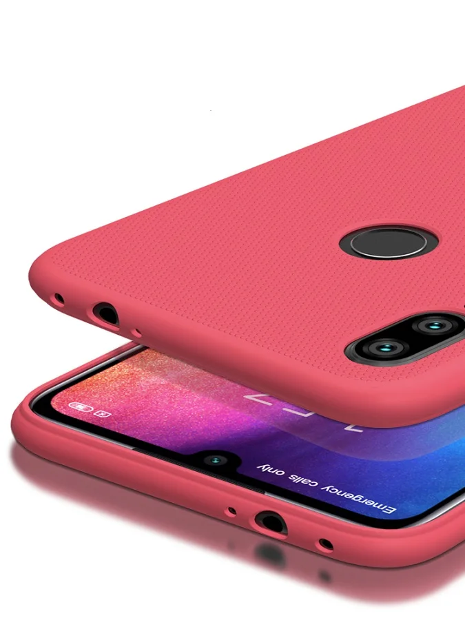 Красный Чехол для Xiaomi Redmi Note 7 6,3 ''NILLKIN матовый ПК Жесткий Чехол для задней панели для Xiaomi Redmi Note 7 Pro Note7 7S - Цвет: Красный