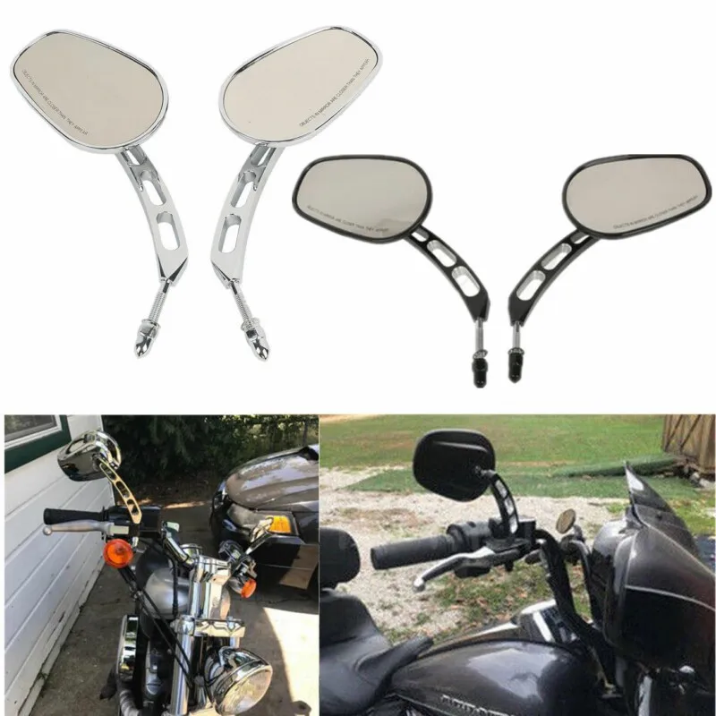 Мотоциклетные универсальные боковые зеркала заднего вида 8 мм для Harley Road King Touring