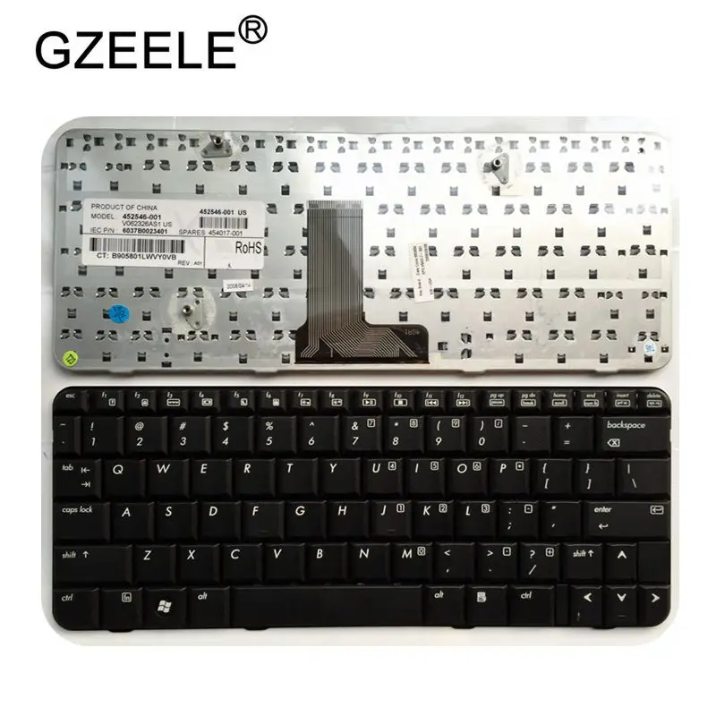 GZEELE новая клавиатура для ноутбука HP B1200 B2210 2210B замена клавиатуры новый черный США