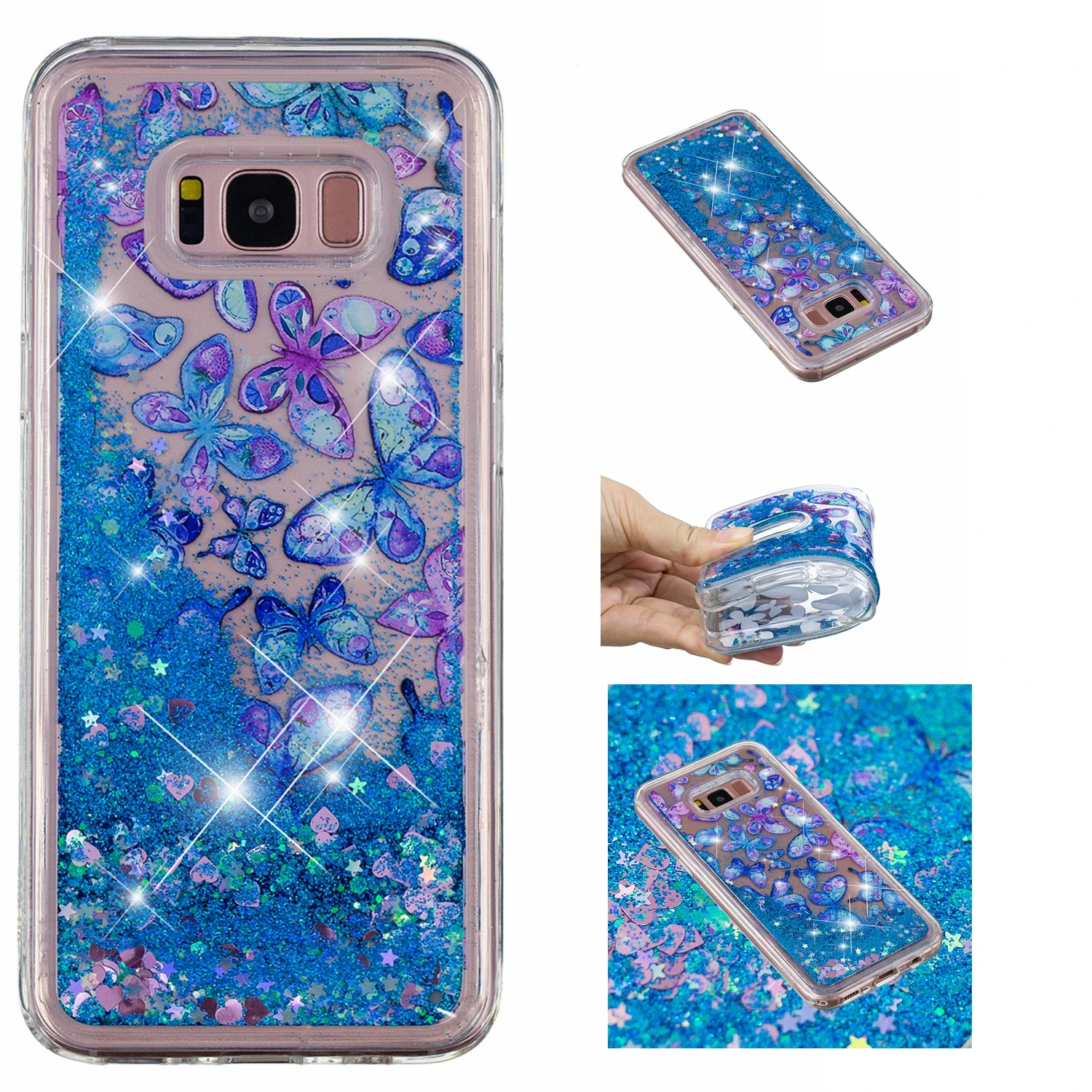 Динамическая жидкость зыбучий песок чехол для Samsung Galaxy S8 plus + SM G955FD G955F телефона 8S