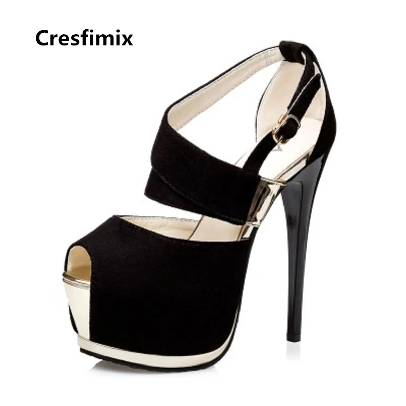 Cresfimix femmes hauts talons/женские модные водонепроницаемые туфли-лодочки на платформе и