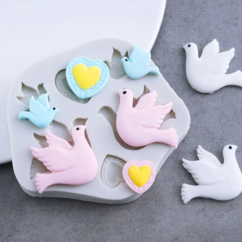 Силиконовая форма Love Dove of Peace помадка инструмент для украшения торта шоколадная