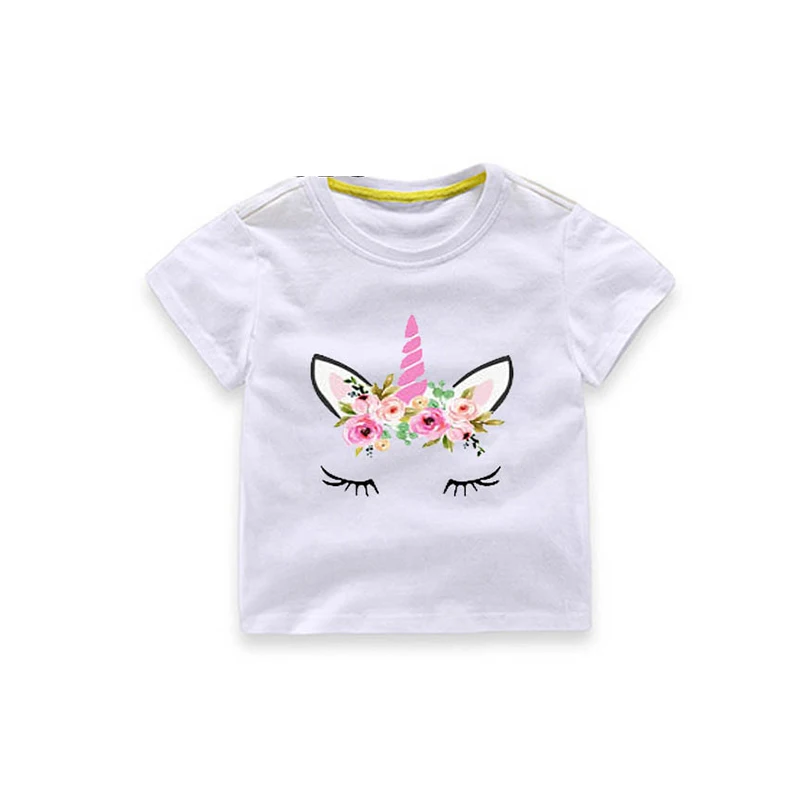 

YSCULBUTOL Kitten Baby Clothes Sweet Cat with Flower Crown Girl Short T-shirt