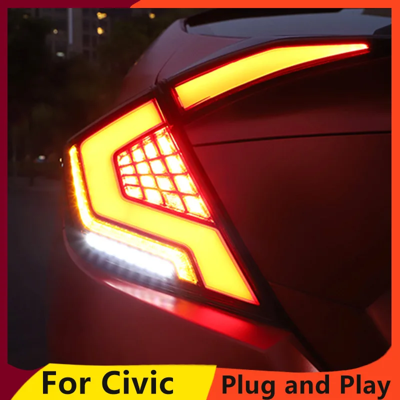 Автомобильный Стайлинг KOWELL для HONDA CIVIC X 10 задний фонарь s светодиодный