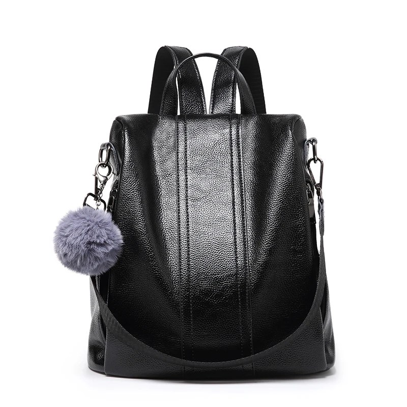 Коричневый женский рюкзак из искусственной кожи школьные сумки для