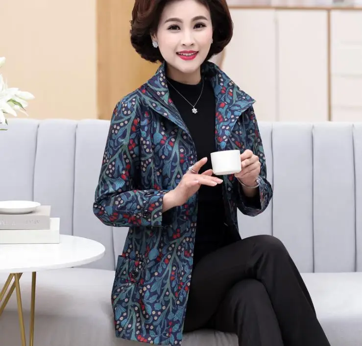 Women's spring and autumn print jacket thin windbreaker | Женская одежда