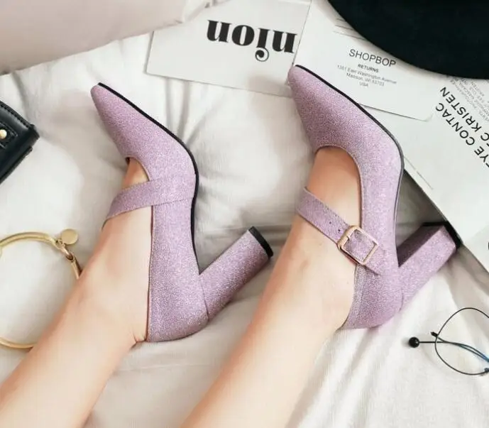 Красивые весенние женские туфли лодочки Chaussure Femme Zapatos Mujer Блестящие Женская обувь