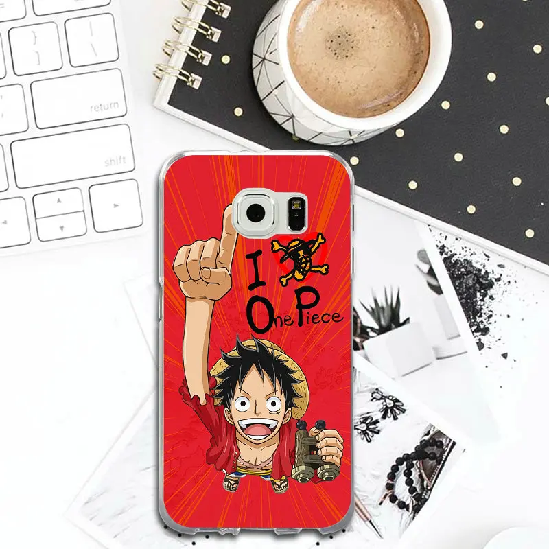 Soft TPU Silicon Cover for Samsung Galaxy S2 S4 S5 S6 S7 S8 S9 Edge Plus Note 2 3 4 5 8 Anime One Piece Series |