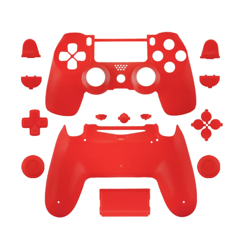 Красный Контроллер данных лягушка оболочка для DualShock 4 Jds 040 кнопки мод комплект для playstation 4 PS4 Pro тонкий корпус чехол Аксессуары - Цвет: Красный