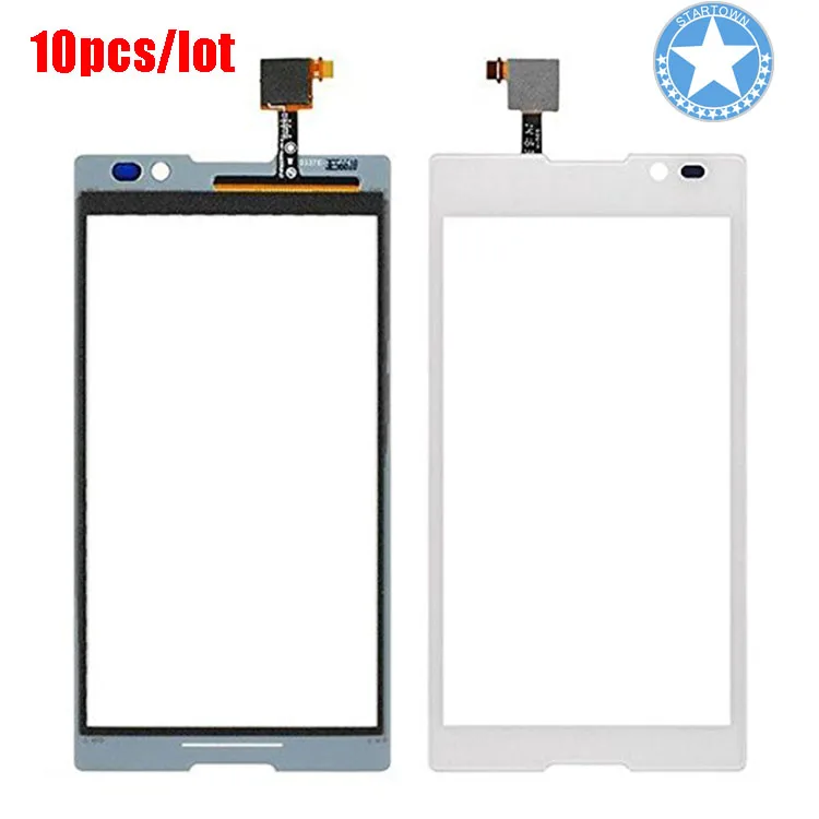 10 шт./лот белый сенсорный экран стекло дигитайзер для Sony Xperia C S39h C2304 C2305 S39c |