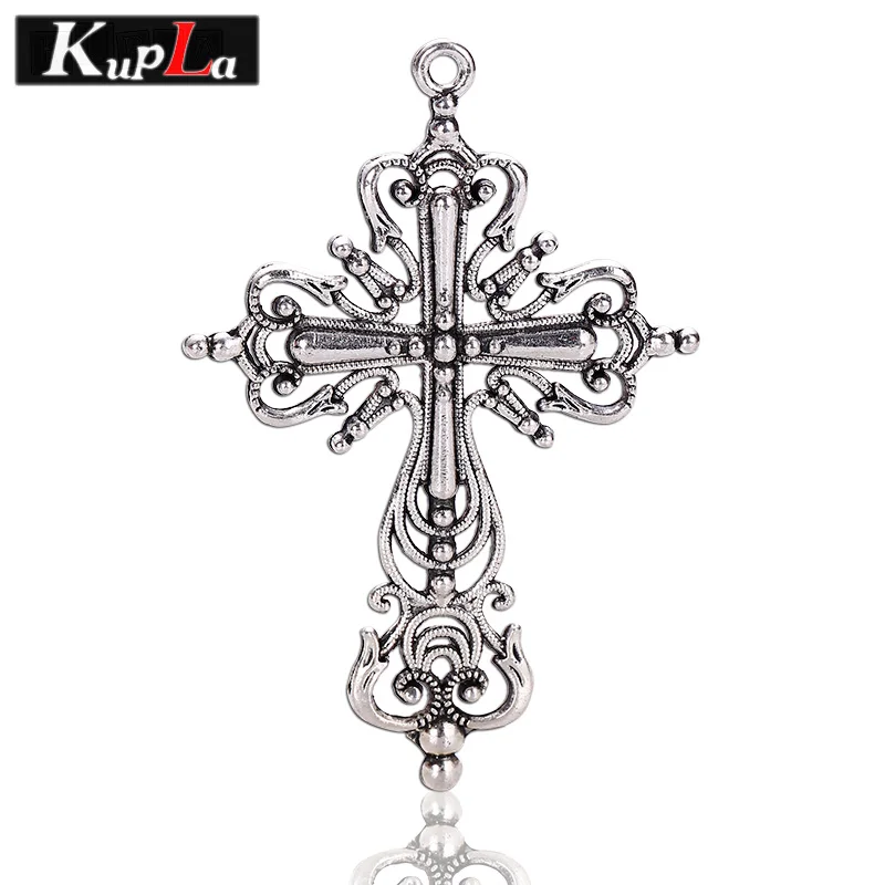 Винтажные металлические полые филигранные Религиозные Крест Подвески DIY