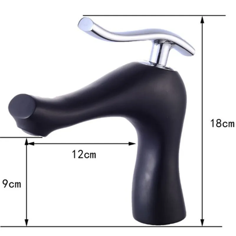

Basin faucet Total Brass Sink Mixer Tap Hot and Cold Deck Mounted Faucet Bathroom Crane Single Handle White Water Tap Torneira