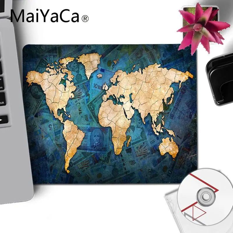 MaiYaCa World Map Travel Just Go small Gaming MousePads desk mat Keyboards Mat anime Mousepad for boyfriend Gift pad | Компьютеры и