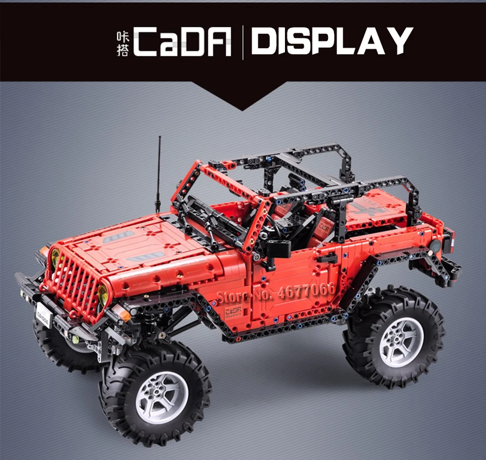 Cada RC внедорожный автомобиль Adventurer Technic строительные блоки пульт дистанционного управления автомобиля кирпичи blocktoy детские игрушки для детей мальчиков