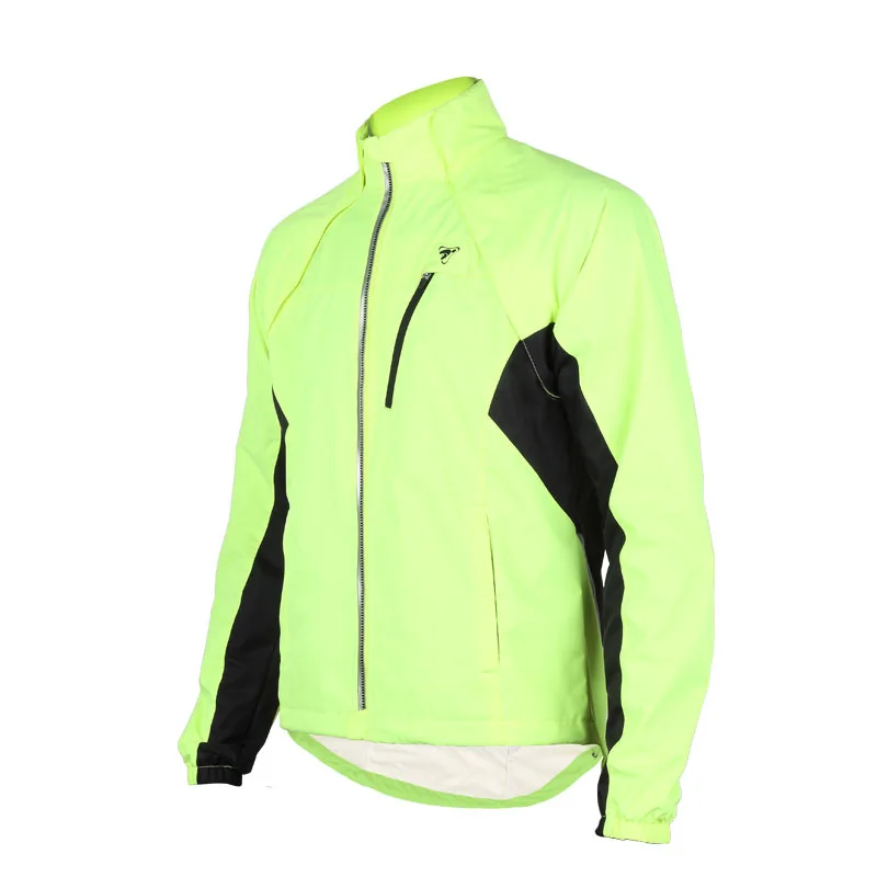 Visibility Yellow Tasdan Для мужчин Велоспорт куртка Pu покрытием ветрозащитные W/R Велоспорт Clothings Велоспорт одежда молнии с куртка жилет Съемная куртка - Цвет: Visibility Yellow