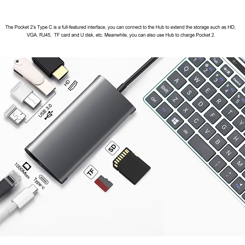 GPD Карманный 2 7 дюймов Нетбук планшетный ПК Windows 10 64 бит Intel Core m3-7y30 ноутбук 8 ГБ/128 ГБ 2,4 г и 5 г WiFi BT 4,1