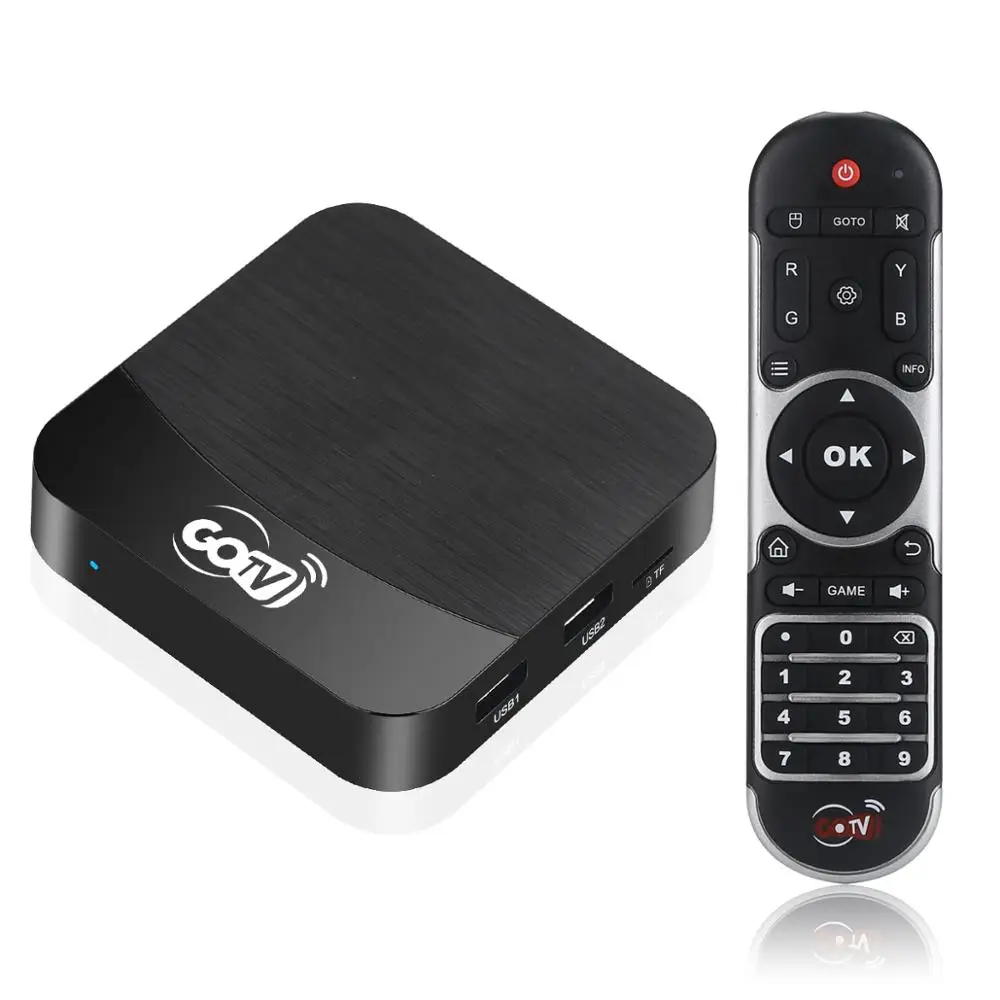 Бренд GO tv Android 7.1.2 телеприставка IPTV с бразильским live+ VOD+ воспроизведение Netflix И mx_плеер для Южной Америки
