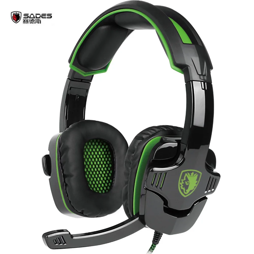 Sades SA-930 шлем PS4 игровые гарнитуры комплект головок проводные наушники с микрофоном для ПК компьютер mobail телефоны