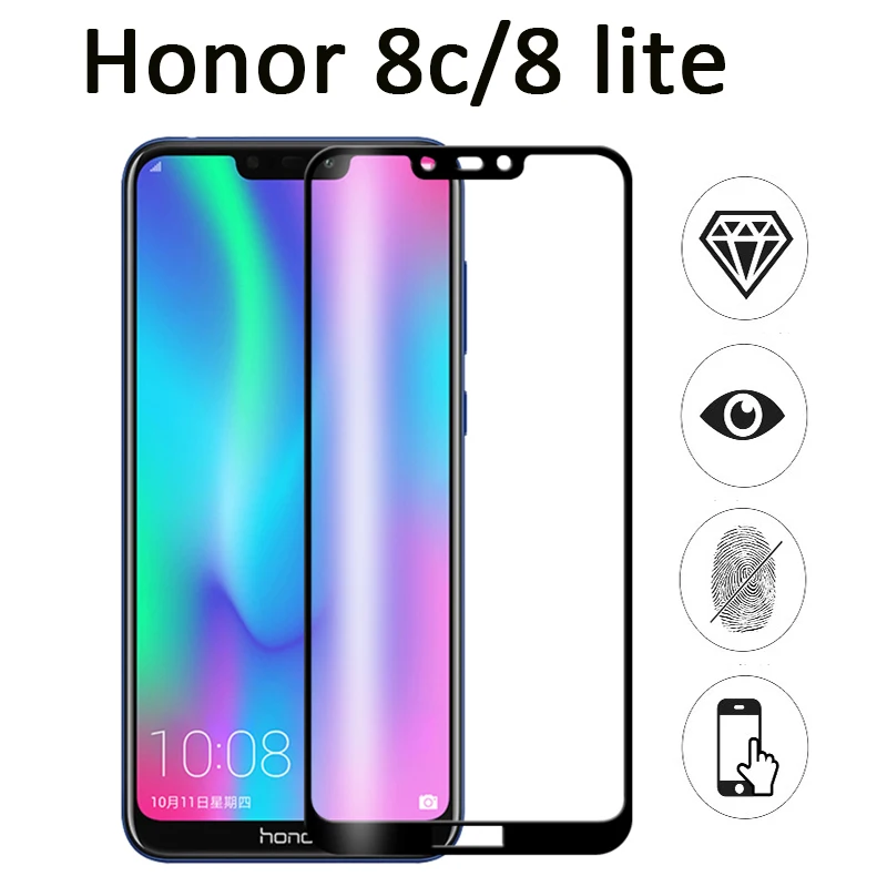 Защитное стекло для honor 8c 8 lite 8a 8s Защита экрана huawei light закаленное huawey|Защитные