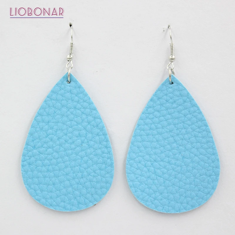 Модные модные кожаные серьги темно-синие серьги-капли легкие для женщин девушек