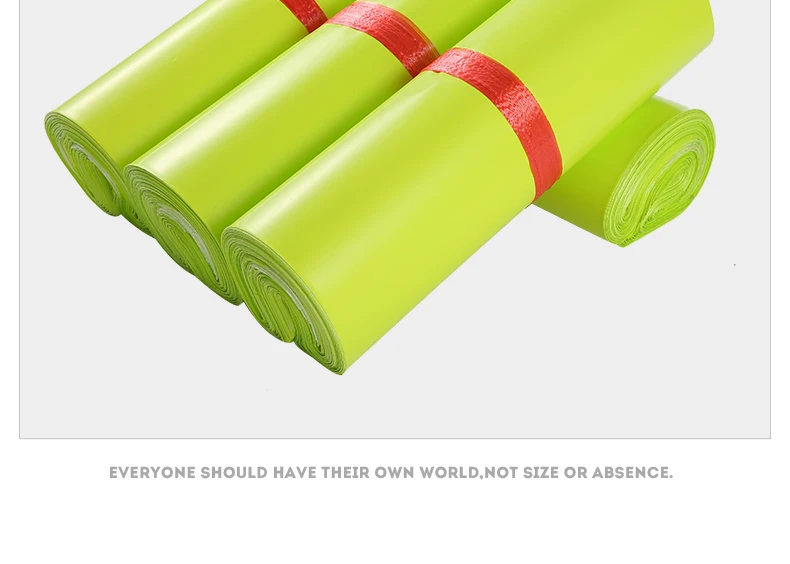 100 шт./лот) Apple Green Express сумка Толстые водонепроницаемые сумки для упаковки олежды логистика пластиковая Курьерская сумка