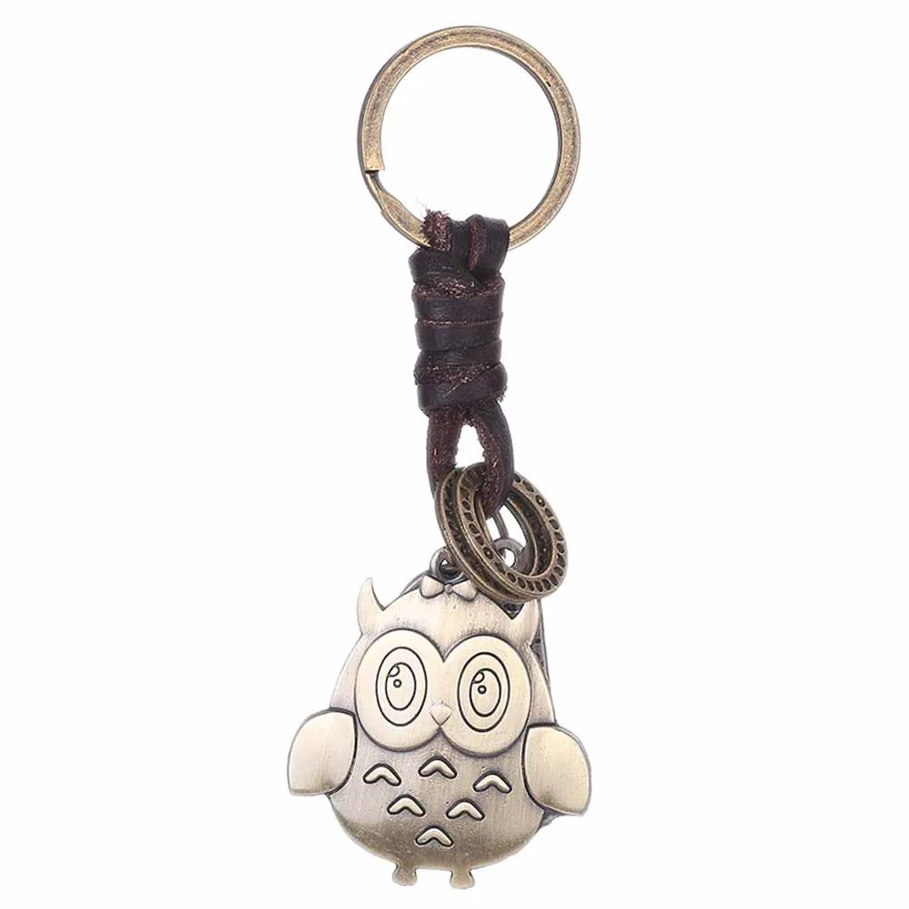 1 шт. в готическом стиле ретро панк Сова Форма бронзовый брелок Металлический
