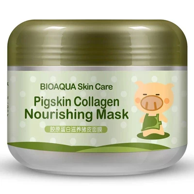 Pigskin collagen BIOAQUA, уход за кожей, лечение сна, маска, отбеливание, гидратация, наклейки, очищение, средство для удаления черных точек, косметика, маски для лица, против старения - Цвет: Pigskin collagen