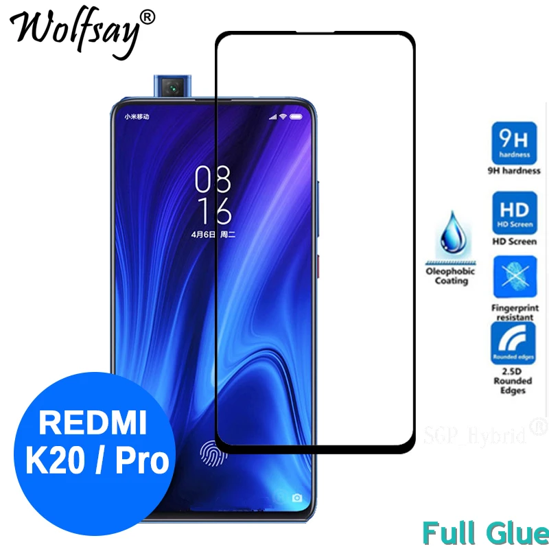 

2 шт Полный Клей протектор экрана для Xiaomi Redmi K20 закаленное стекло полное покрытие для Xiaomi Redmi K20 Pro 9H 2.5D Премиум пленка