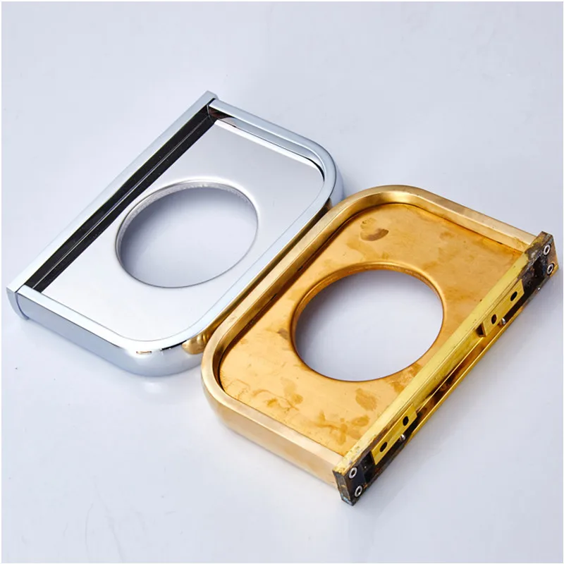 

Free shipping Chrome finish copper Bathroom accessories toilet brush holder cleaning brush holder with ceramic cup