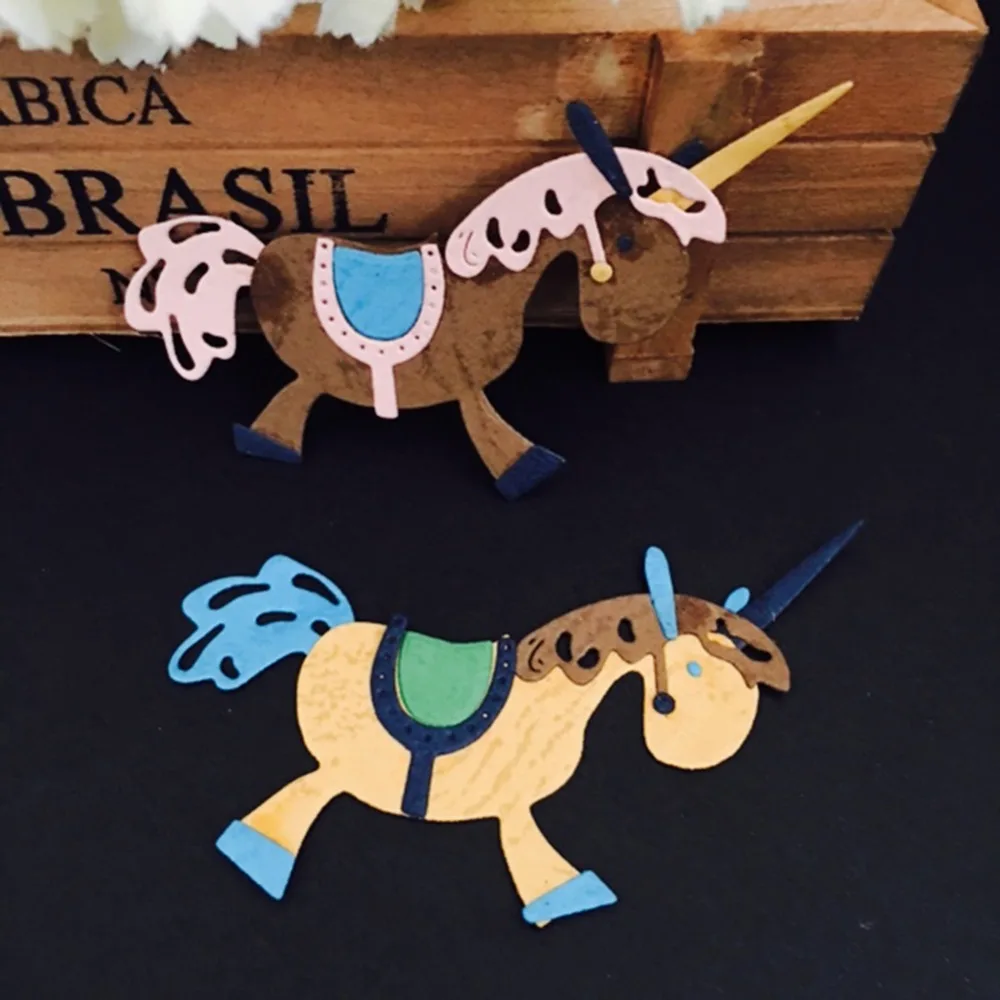 Единорог металлическая пресс форма Скрапбукинг тиснение трафареты для DIY