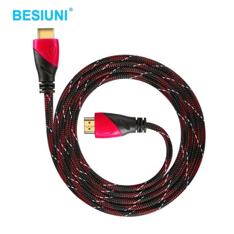BESIUNI HDMI кабель Позолоченный 1080P 0 5 м 1 2 3 8 10 15 М Для iMac Mac Mini Pro Air Book для монитора