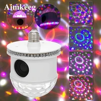 e27 mini rgb stage light sound actived auto rotating magic disco ball dj light led stage effect lighting six mode
