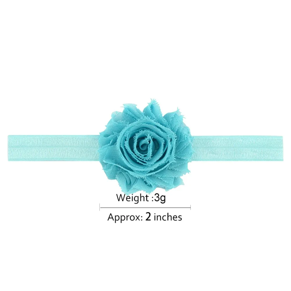 Повязка на голову из потертой шифоновой розетки 2 дюйма 24 шт./лот детский головной