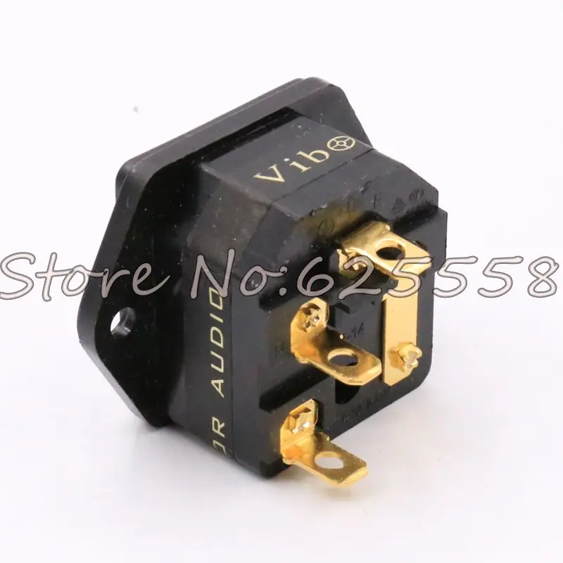 New Hifi audio FI-03 Fused AU  IEC Socket/Connector 24K Gold plated IEC Inlet with fuse holder
