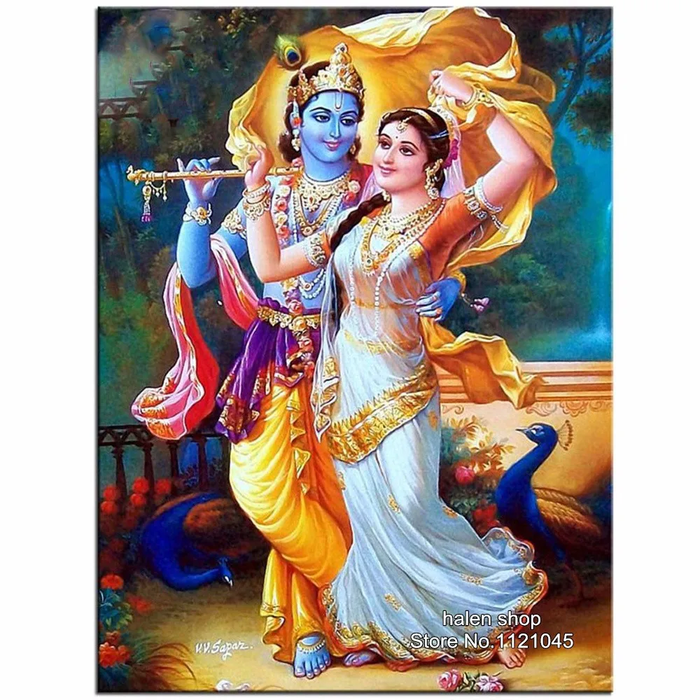 DIY Алмазная вышивка, вышивка крестиком, Radha Krishna, 3D Алмазная вышивка, квадратные стразы, мозаика, свадебное украшение, DF555