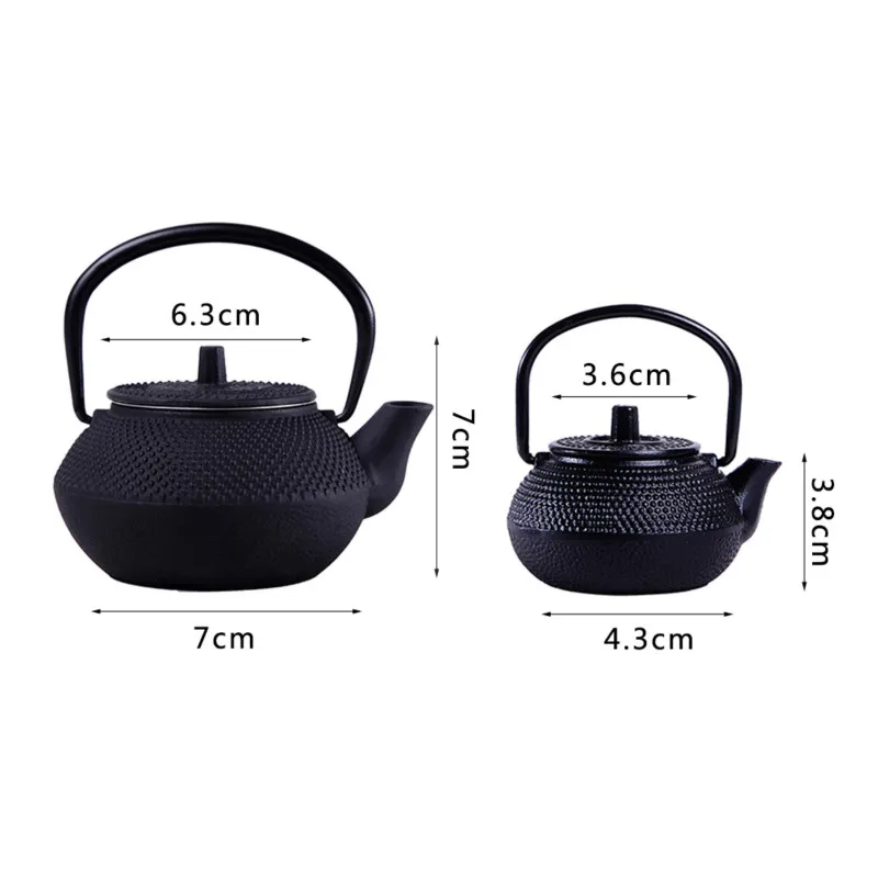 New High Quality Wholesale 300ml Mini Cast Iron Kettle Teapot Tea Set Dropshipping | Дом и сад