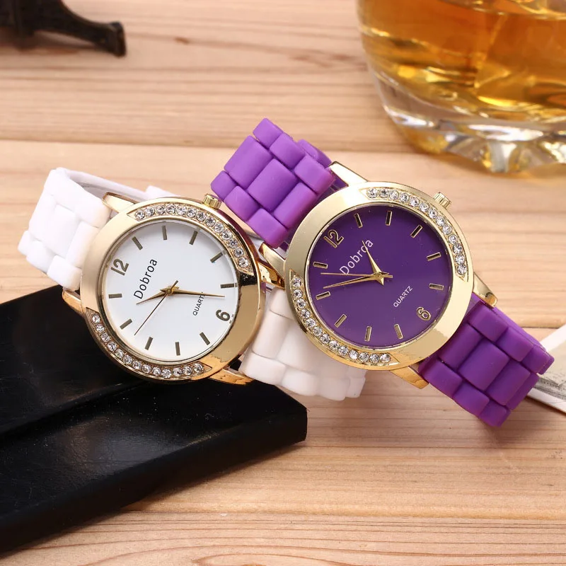 Reloj Muj два цифровых силиконовых ремешка декоративные металлические двухрядные
