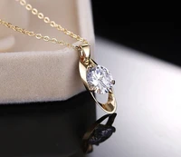jewelry factory whole sale 2022 new model diy crystal zircon pendant necklacefashion diy women crystal necklacefine quality