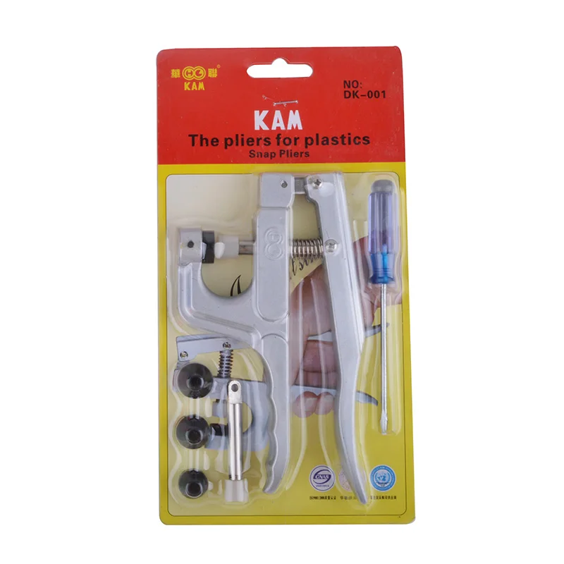 Kam набор пластиковых нажимных плоскогубцев брендовая застежка + 300 наборов 20