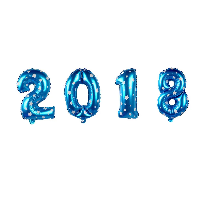 July лес 4 шт 16 дюймов номер 2018 фольга шары цифры Гелиевый шар с новым годом