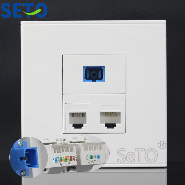 Сэто из 86 Тип RJ45 Cat5e сети Lan+ SC+ RJ11 Cat3 телефонная розетка настенная тарелка Keystone Лицевая панель
