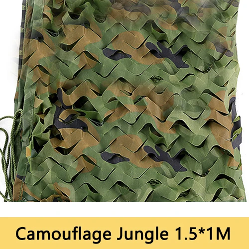 Jungle 1,5*1 м камуфляжные цвета, уличная Военная камуфляжная сетка, армейская камуфляжная сетка для палатки, охотничьи жалюзи, сетка для маскировки, прямая сетка - Цвет: Jungle