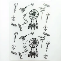 yinise plastic embossing folder for scrapbook stencils feather arrow diy photo album cards making decoration scrapbooking tools