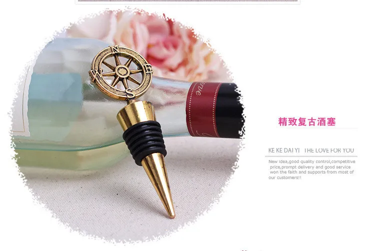 60 шт. Ретро сплава компас винные пробки гостей свадьбы подарок поставок бизнес