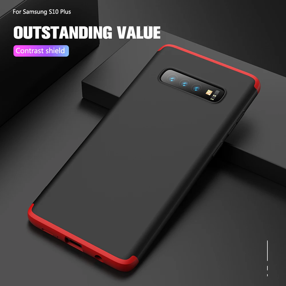 For Samsung S10 Plus Case 360 Hard Luxury Cover Note 9 Coque Galaxy S9 E S10+ |